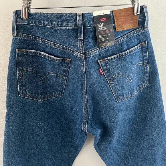 NWT LEVI'S 501 Straight in Athens Dark - Picture 6 of 7